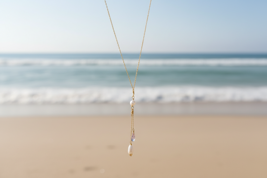 14 Gold Filled Drop Pearl Necklace