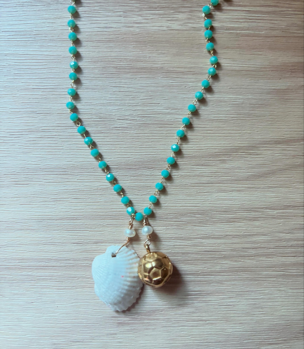 Gold Plated World Cup Soccer Ball Necklace