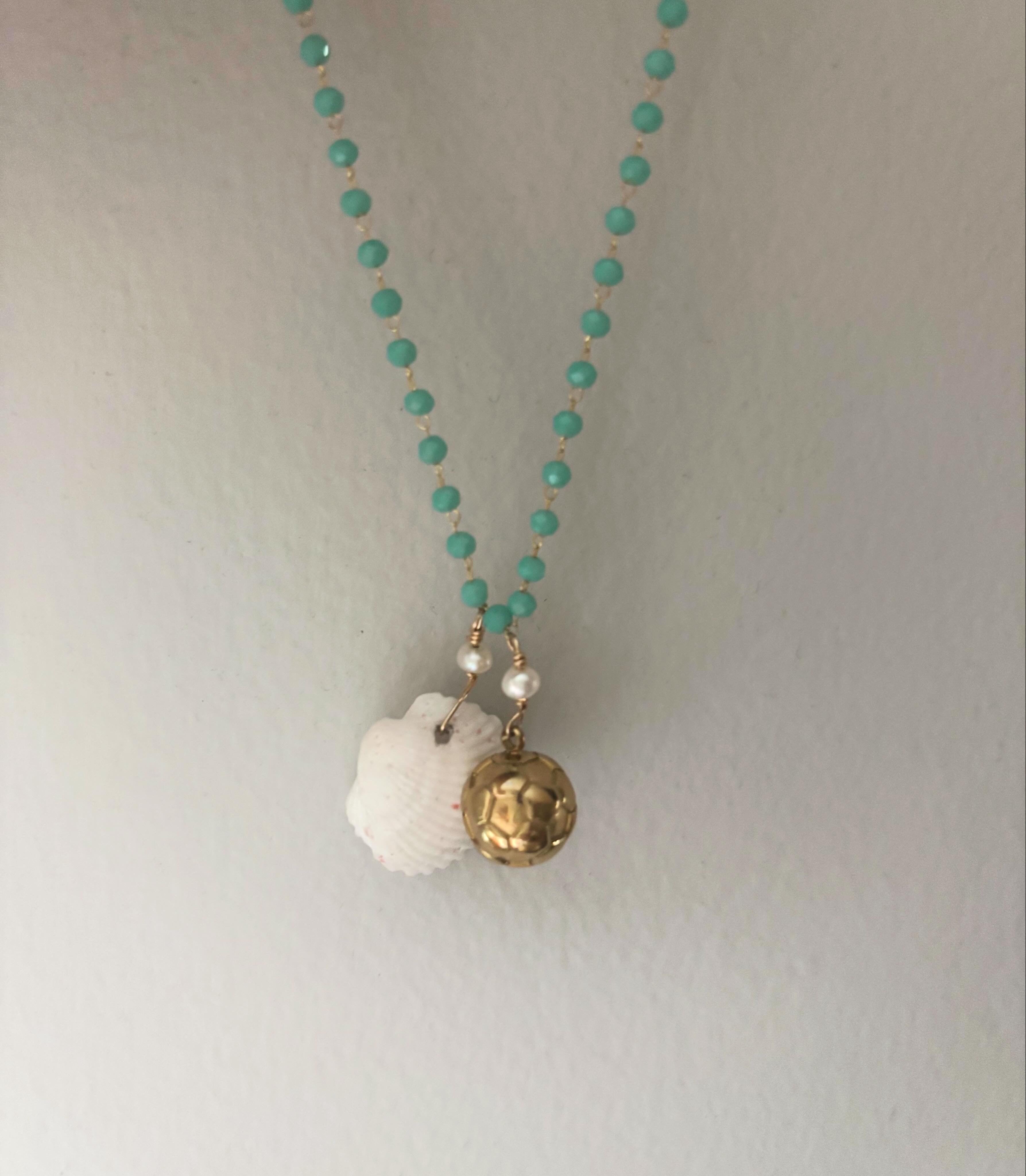 Gold Plated World Cup Soccer Ball Necklace