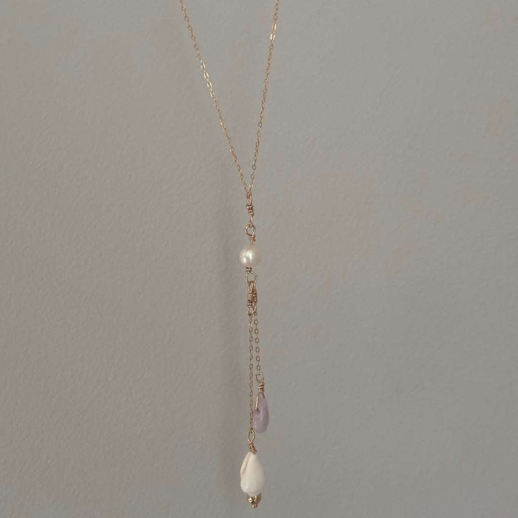 14 Gold Filled Drop Pearl Necklace