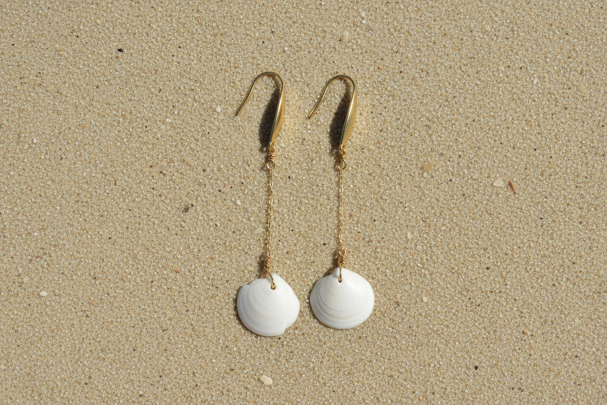 14k Gold Filled Earrings with shell
