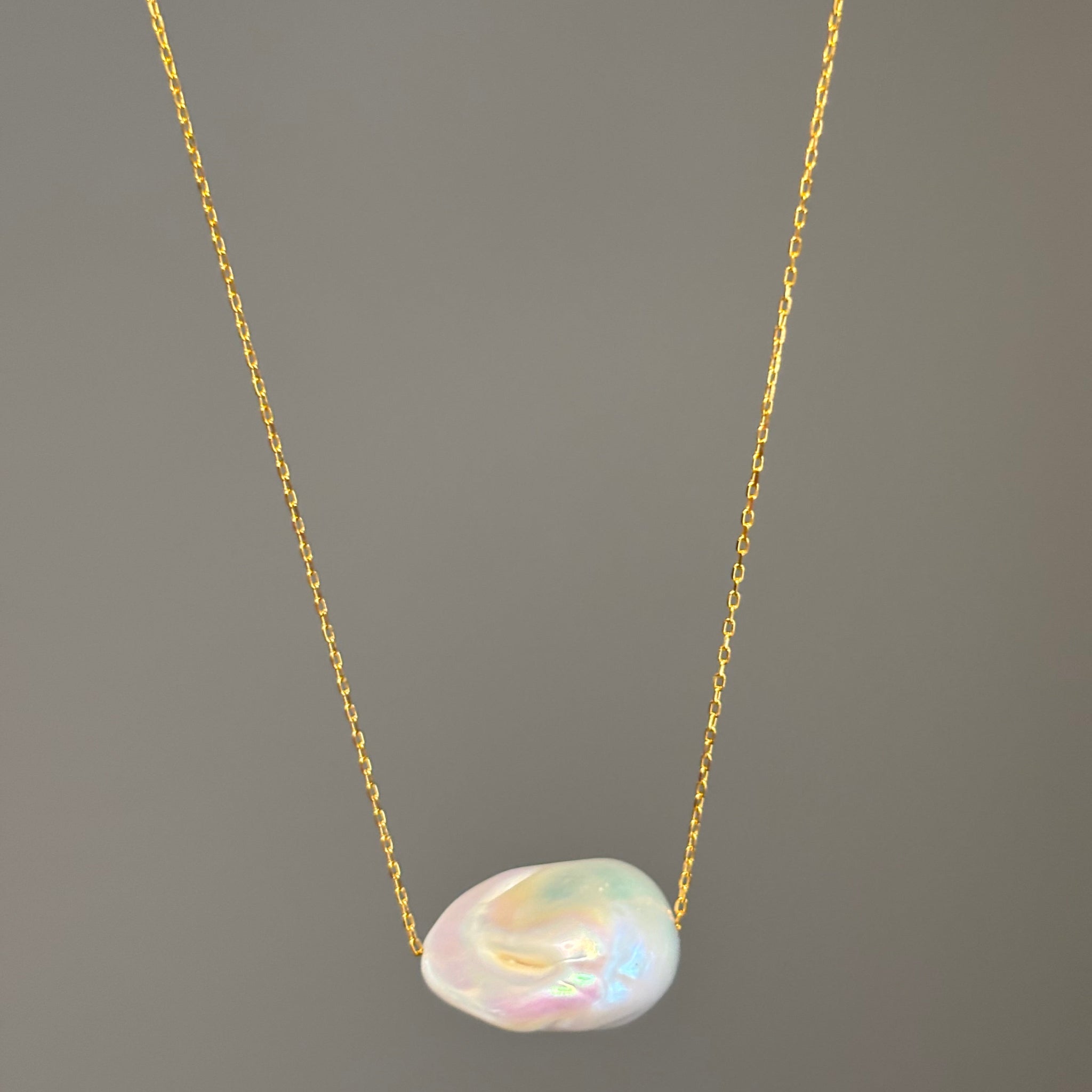 14K Gold Filled Necklace w/ Baroque Pearl