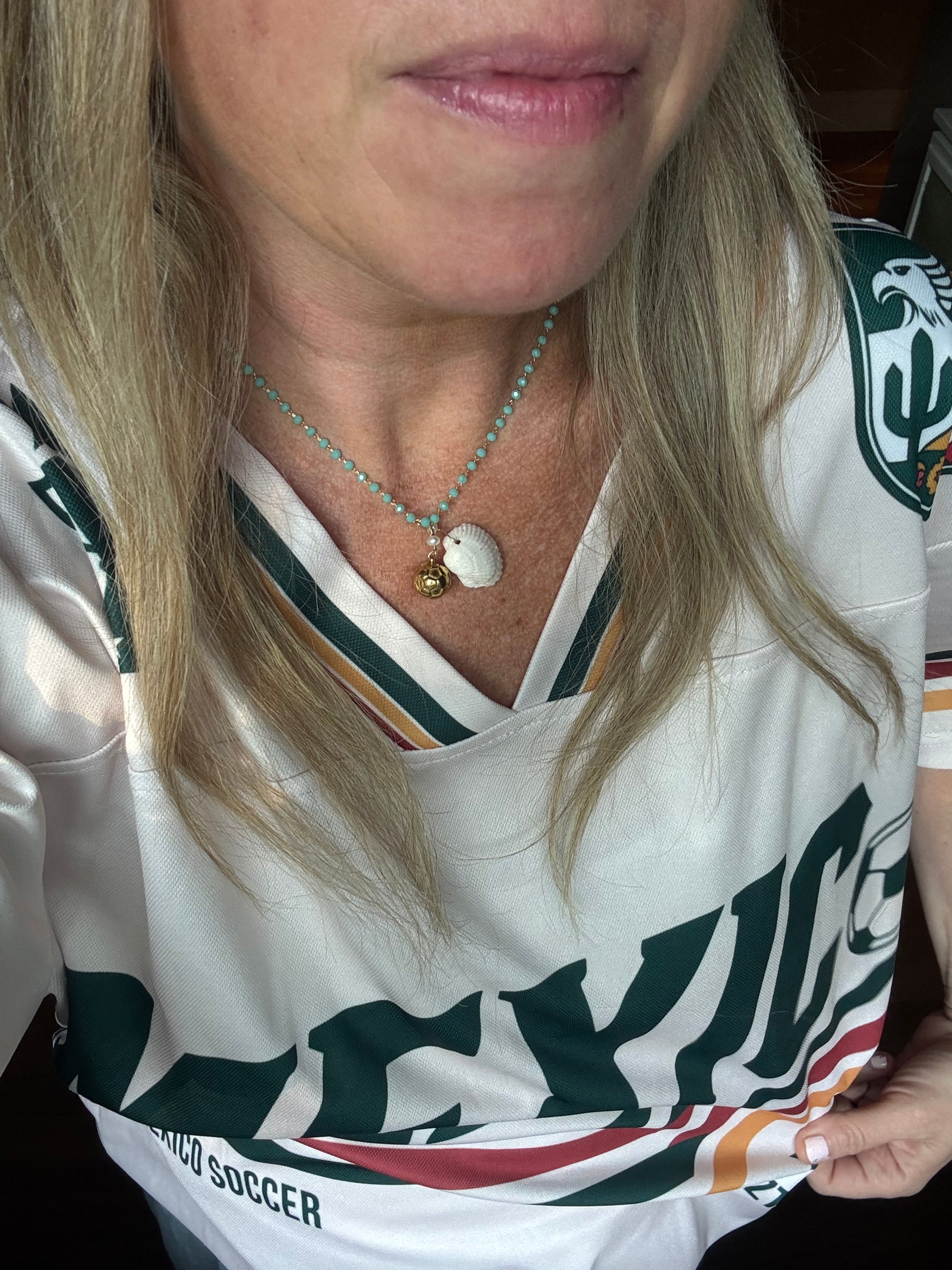 Gold Plated World Cup Soccer Ball Necklace