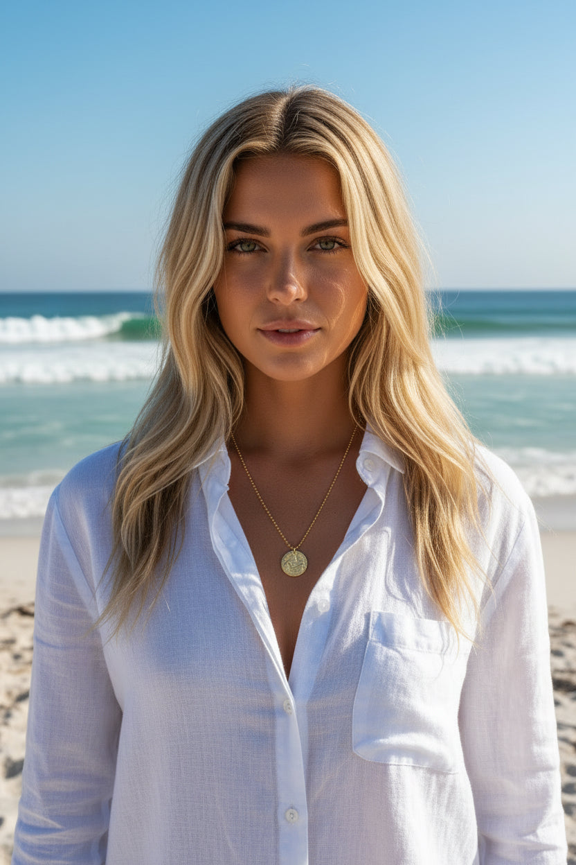La Sirena Necklace , 14k Gold filled
