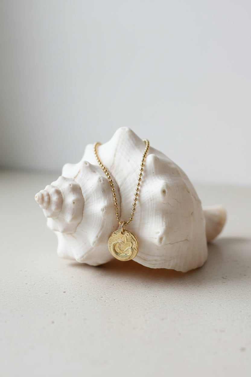 La Sirena Necklace , 14k Gold filled