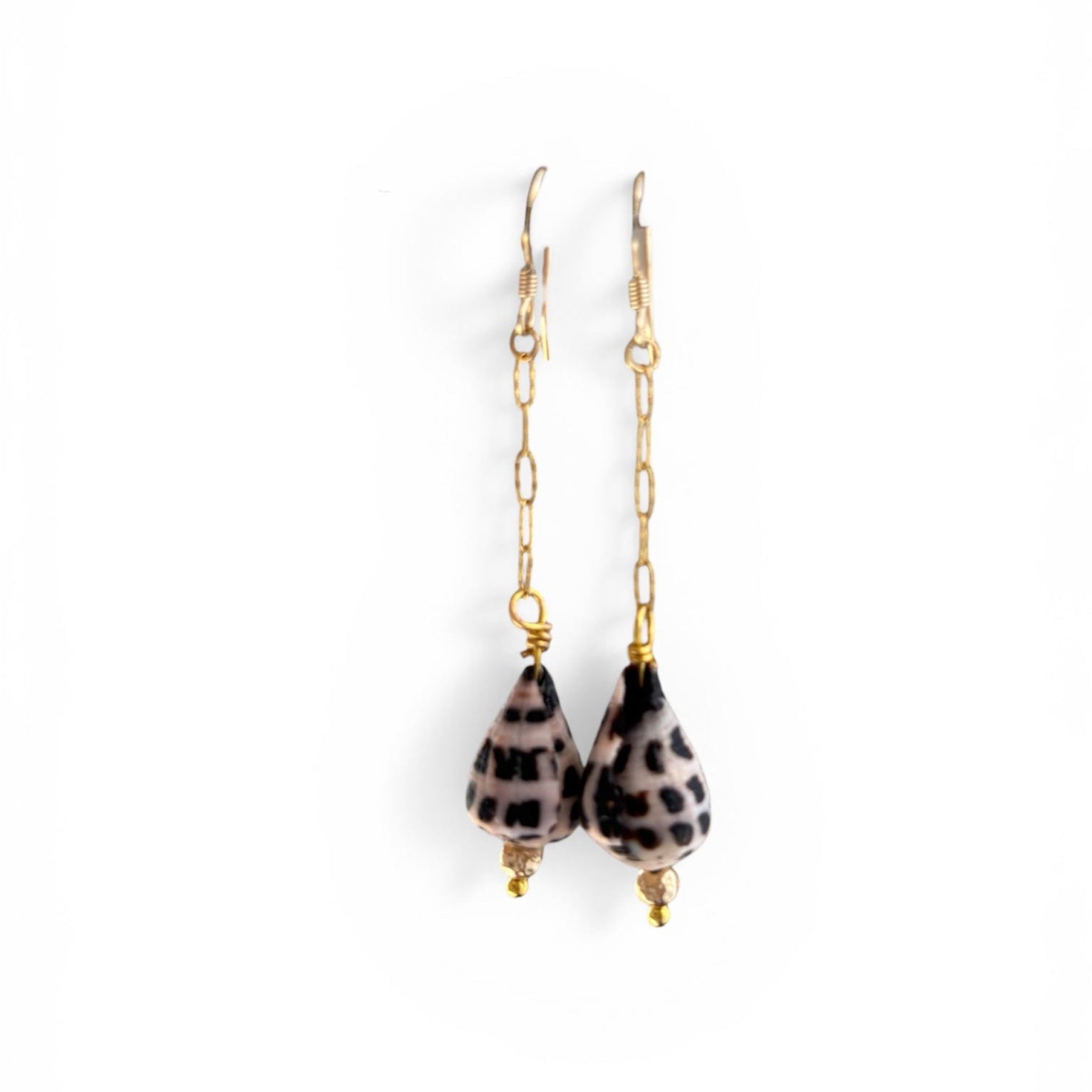 14K Gold Filled Earrings with Hebrew cone shell