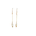 14K Gold Filled dangly earrings with shell
