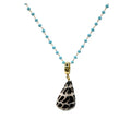 14K Gold filled turquoise shell pendant necklace