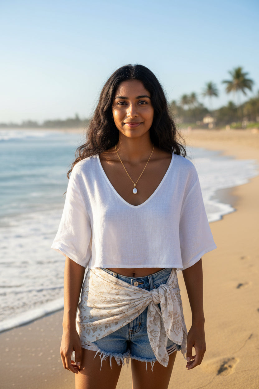 14K Gold filled  necklace w/  pearl pendant