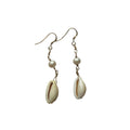 14k Gold Filled Earrings with cowrie shell and pearl