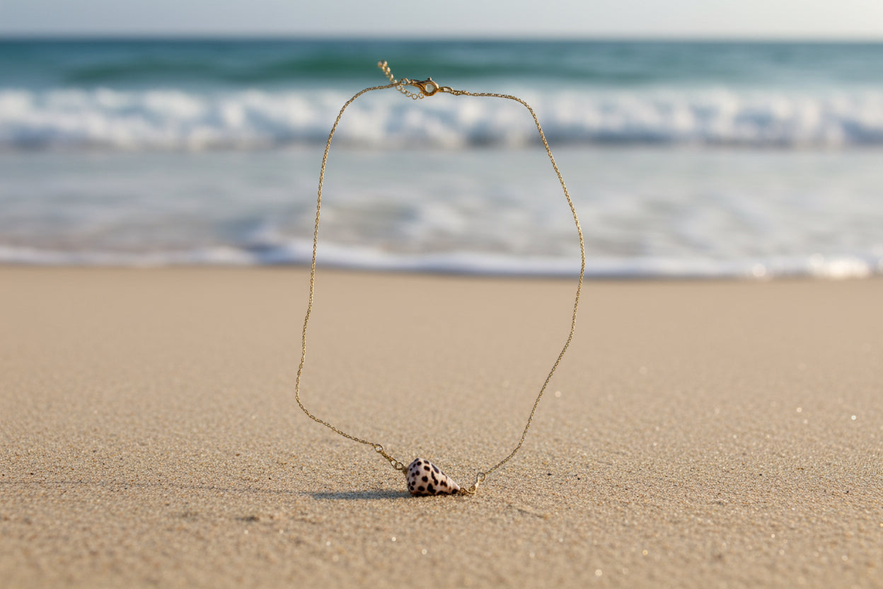 14k Gold Filled necklace with cone shell