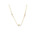 14K Gold Filled Necklace with Pearls.