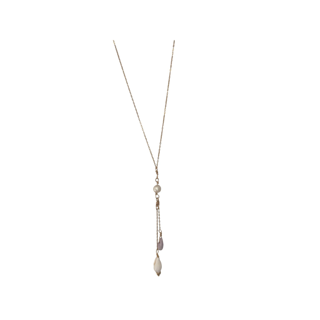 14 Gold Filled Drop Pearl Necklace
