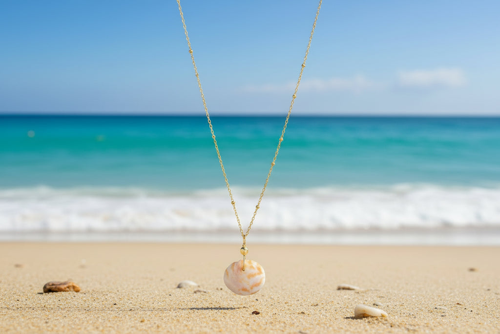 14K Gold Filled Necklace with shell pendant