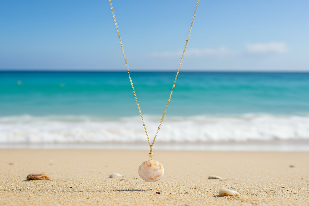 14K Gold Filled Necklace with shell pendant