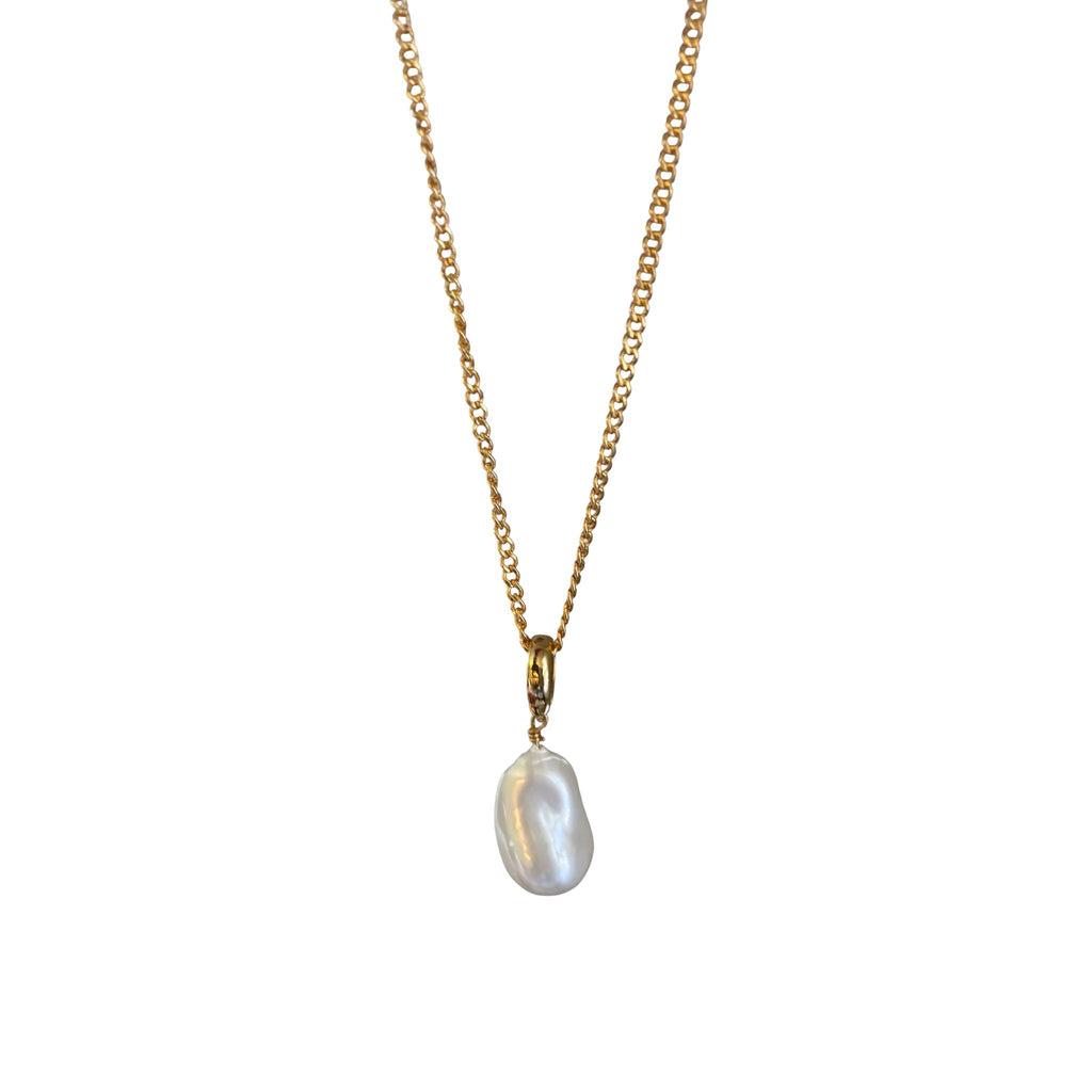 14K Gold filled  necklace w/  pearl pendant