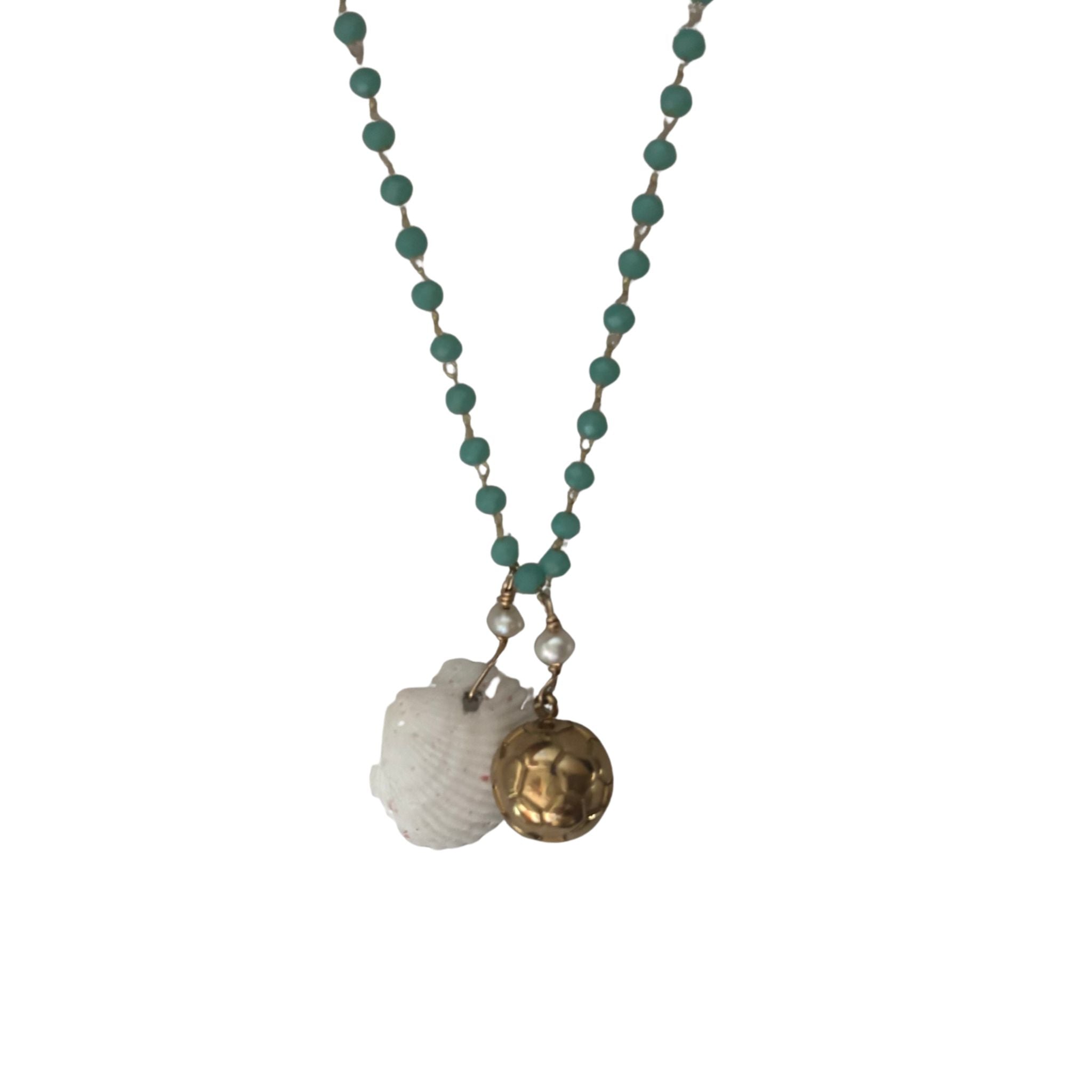Gold Plated World Cup Soccer Ball Necklace