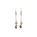 14K Gold filled earrings with pearl and shell
