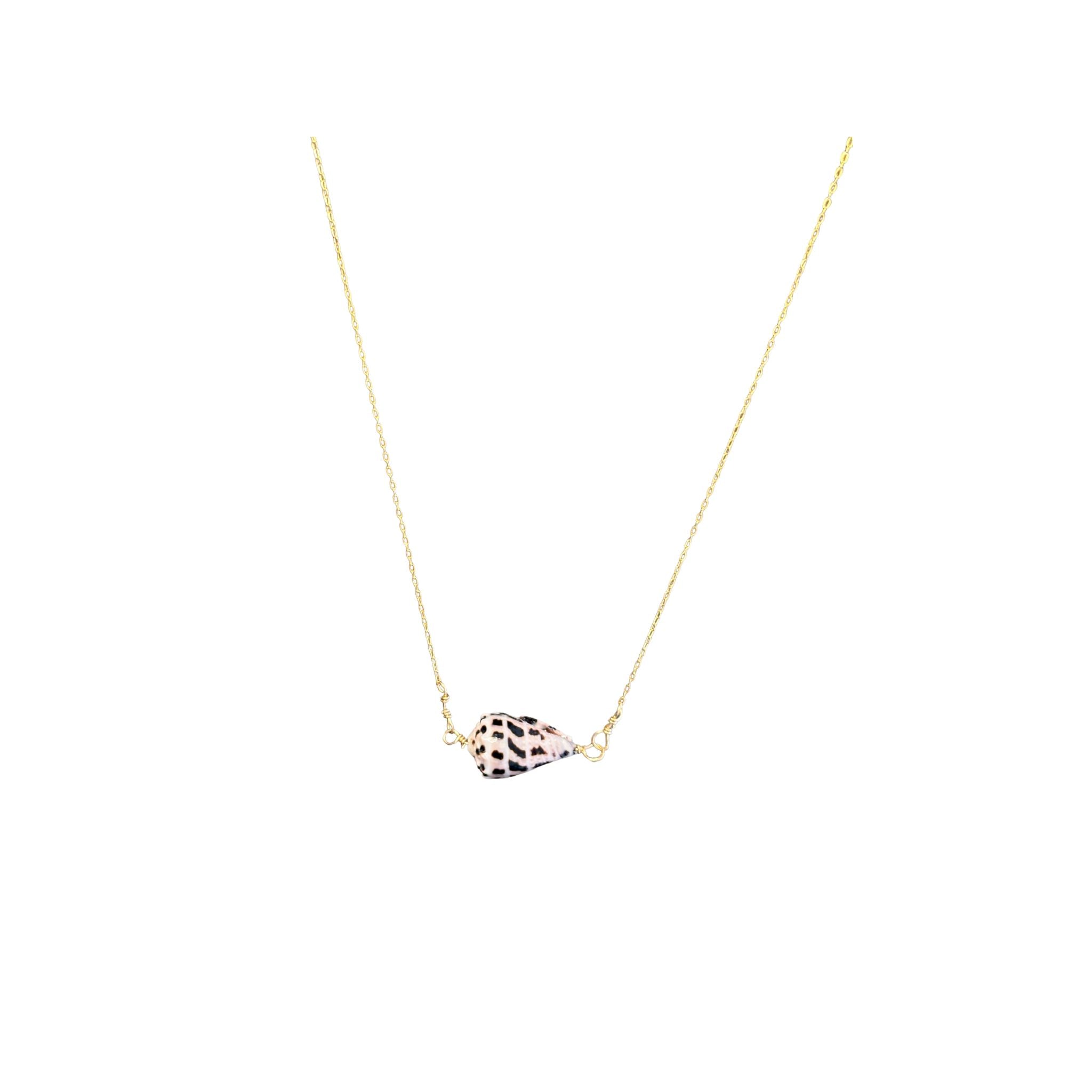 14k Gold Filled necklace with cone shell