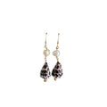 14K Gold filled earrings with cone shell and pearl